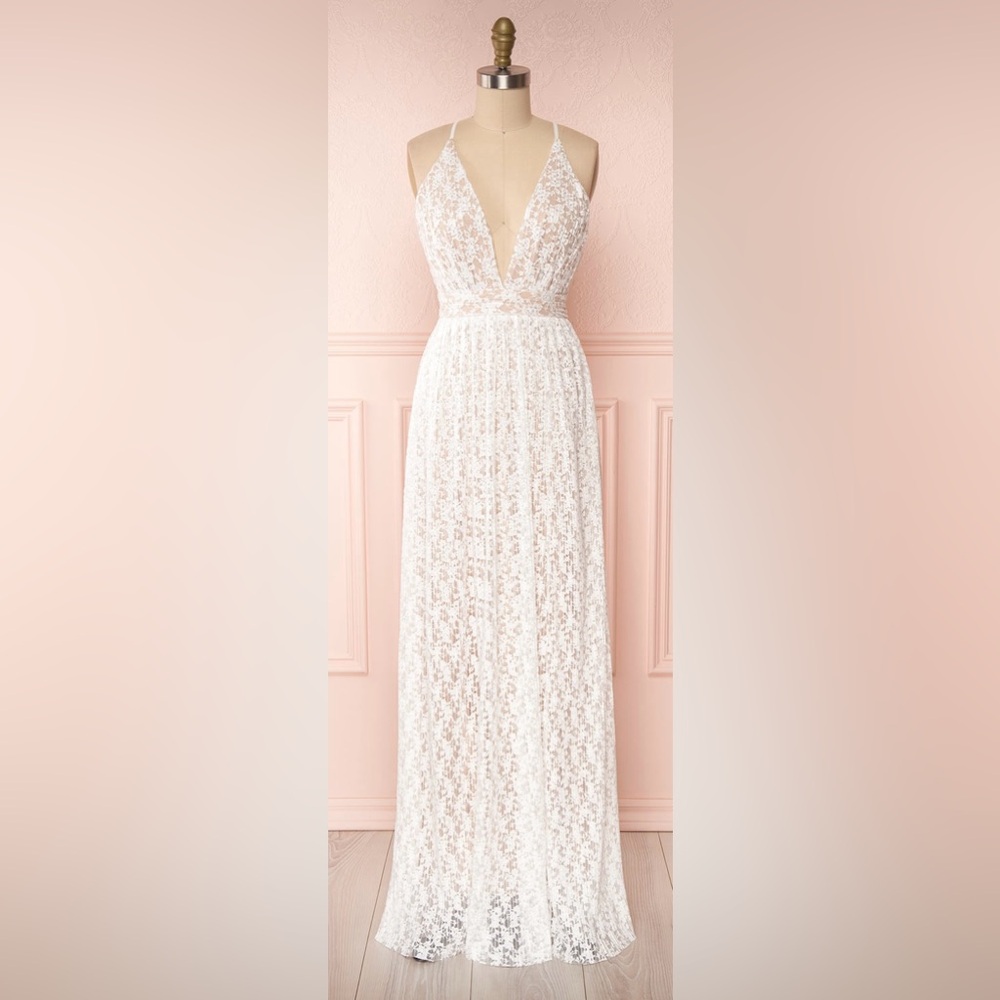 Boutique 1861 Mairead White Maxi Lace Dress